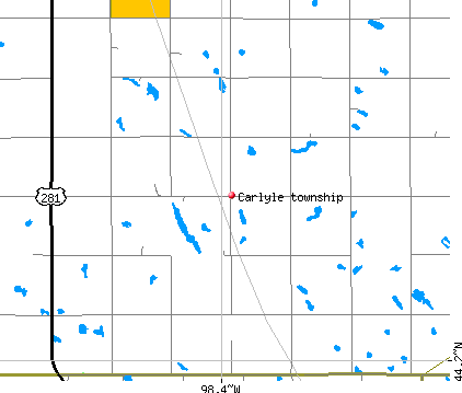 Carlyle township, SD map