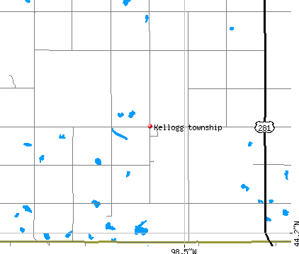 Kellogg township, SD map