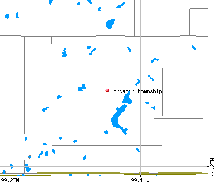 Mondamin township, SD map