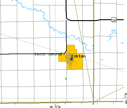 Elkton township, SD map