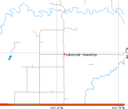 Lakeside township, SD map