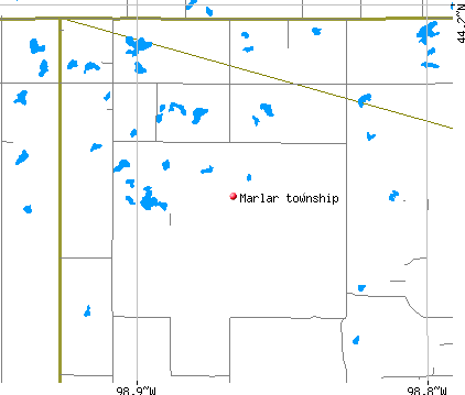 Marlar township, SD map