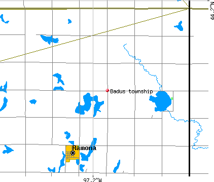 Badus township, SD map