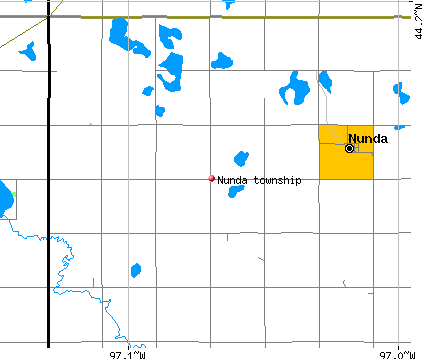 Nunda township, SD map