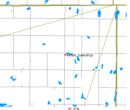 Afton township, SD map