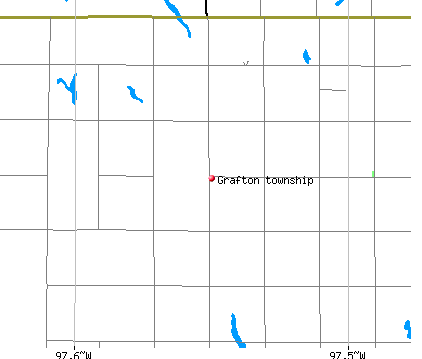 Grafton township, SD map