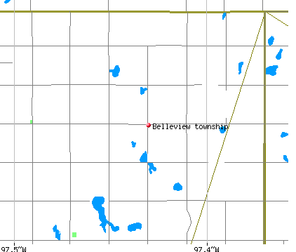 Belleview township, SD map