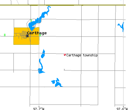 Carthage township, SD map