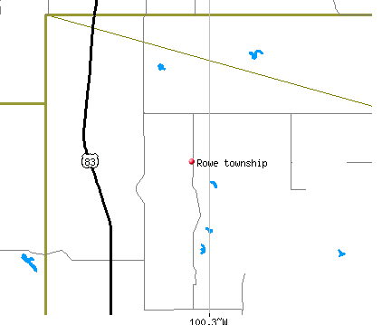 Rowe township, SD map