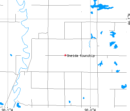 Oneida township, SD map
