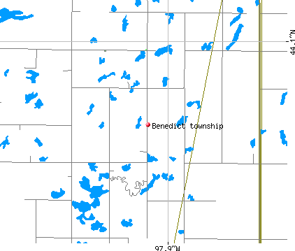 Benedict township, SD map