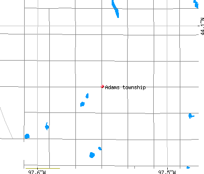 Adams township, SD map