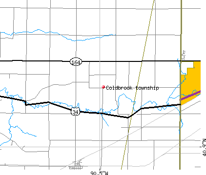 Coldbrook township, IL map