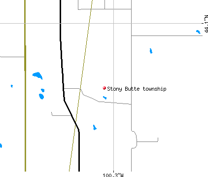 Stony Butte township, SD map