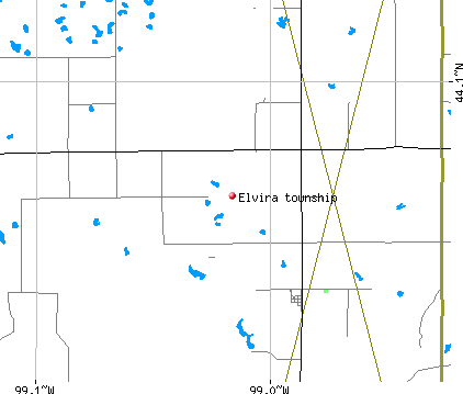 Elvira township, SD map