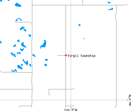 Virgil township, SD map
