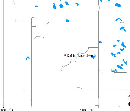Kolls township, SD map