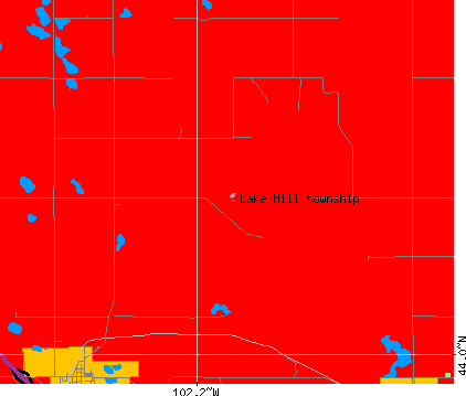 Lake Hill township, SD map