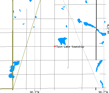 Twin Lake township, SD map