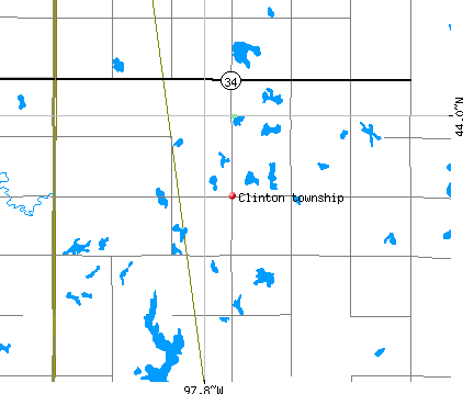 Clinton township, SD map