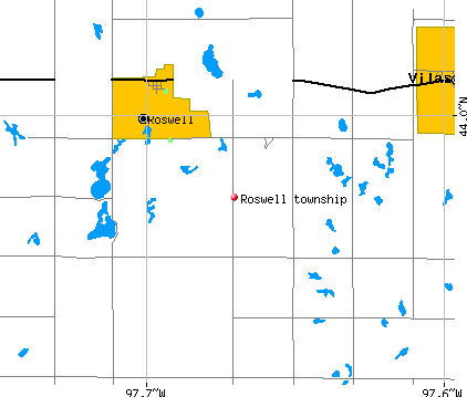 Roswell township, SD map