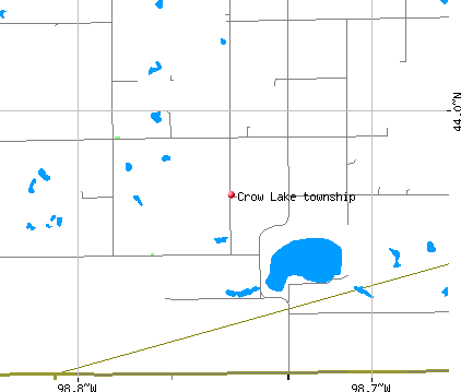 Crow Lake township, SD map