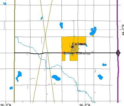 Colman township, SD map