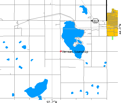 Herman township, SD map