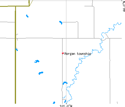 Morgan township, SD map