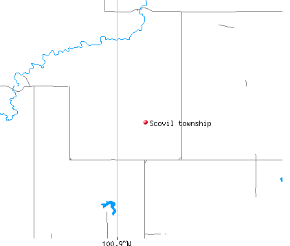 Scovil township, SD map