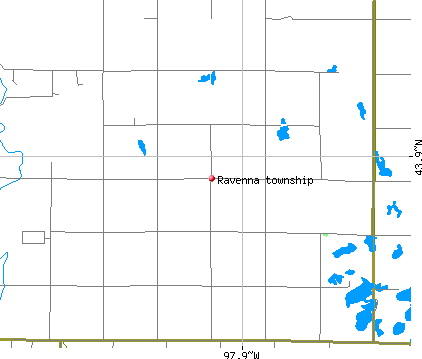 Ravenna township, SD map