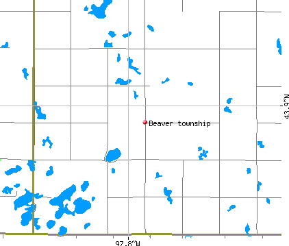 Beaver township, SD map