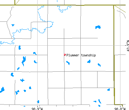 Plummer township, SD map