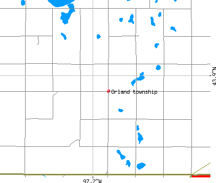 Orland township, SD map