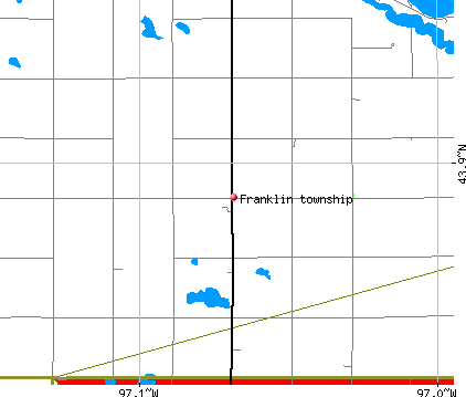Franklin township, SD map