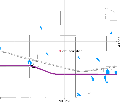 Rex township, SD map