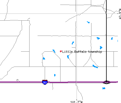 Little Buffalo township, SD map