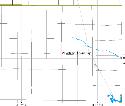 Badger township, SD map