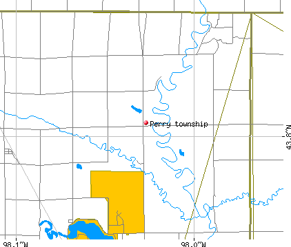 Perry township, SD map
