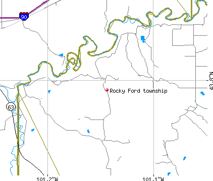 Rocky Ford township, SD map
