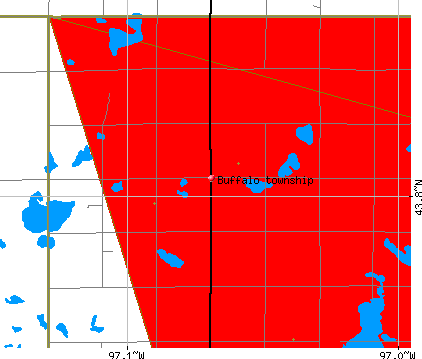 Buffalo township, SD map