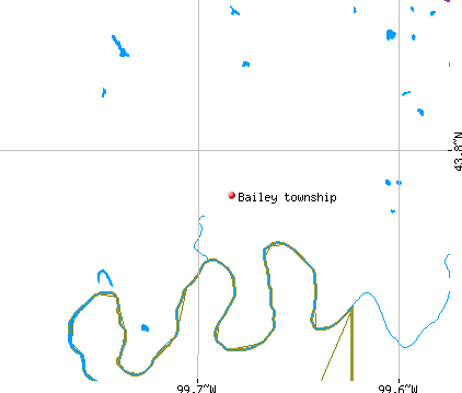 Bailey township, SD map