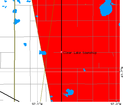Clear Lake township, SD map