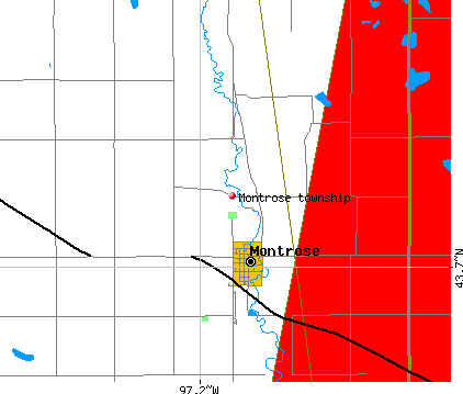 Montrose township, SD map