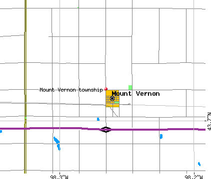 Mount Vernon township, SD map