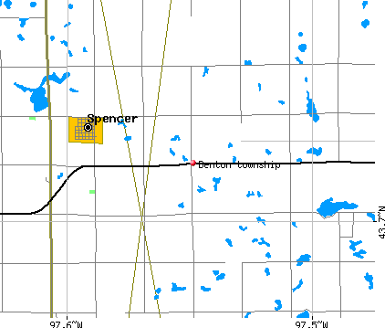 Benton township, SD map