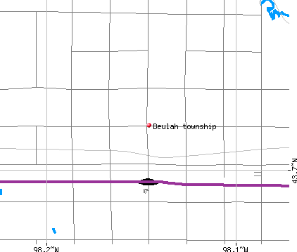 Beulah township, SD map