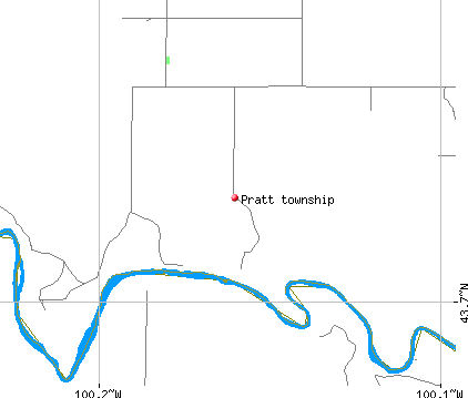Pratt township, SD map