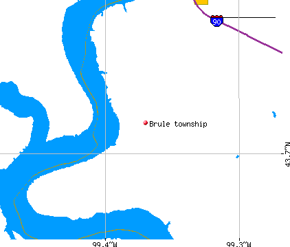 Brule township, SD map