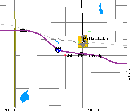 White Lake township, SD map